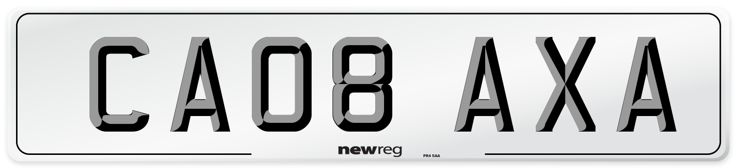 CA08 AXA Number Plate from New Reg